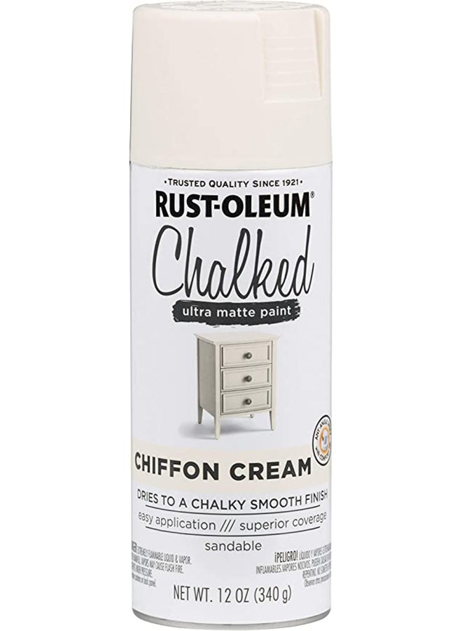 RUST-OLEUM Chalked Ultra Matte Paint Chiffon Cream 340grams